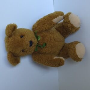 Princess Soft Toy Teddy Bear Swivel Jointed Stuffed Animal Orig Green Bow